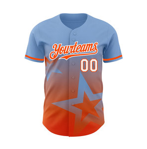Camiseta de Béisbol Yourteams para Hombre, Manga Corta, Poliéster Transpirable, Cierre de Botones, Ropa Deportiva para Adultos, Personalizada con Serigrafía - Product Image 2