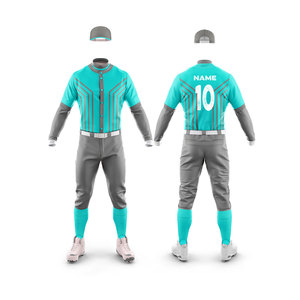 Tenue de baseball en tissu mesh haute performance, uniforme d'entraînement athlétique, vêtements de sport essentiels, uniforme de baseball - Product Image 1