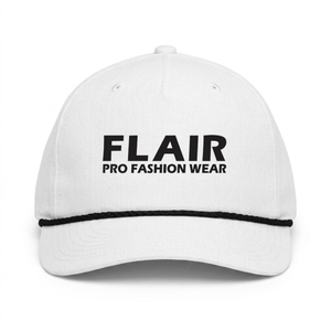 Gorra de Béisbol Blanca Personalizada de 6 Paneles – Gorra Deportiva Ajustable con Cierre a Presión, Logotipo Bordado y Detalle de Cuerda - Product Image 2