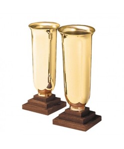 แจกันดอกไม้โลหะอะลูมิเนียม แจกันตั้งโต๊ะทองเหลืองทันสมัย - Product Image 3