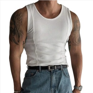 Camisetas Deportivas de Gimnasio sin Mangas para Hombre, Talla Grande, 100% Algodón, Cuello Redondo - Product Image 6