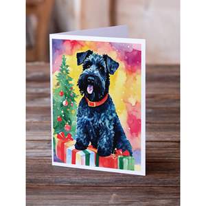 Kerry Blue Terrier-Cartes de vœux de Noël A7, lot de 8 cartes vierges avec enveloppes, format 5x7 - Product Image 2