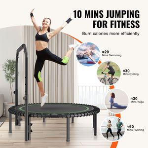 Trampolino Pieghevole da 51 Pollici, Silenzioso e Stabile, Rebounder per Fitness, Carico Massimo 450 libbre, Attrezzatura per Esercizi - Product Image 6