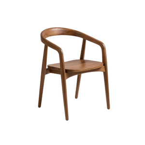 Ensemble de table à manger en teck naturel avec finition teck moderne de luxe ARTERRA, avec chaise en teck à dossier incurvé, chambre d'hôtel - Product Image 3