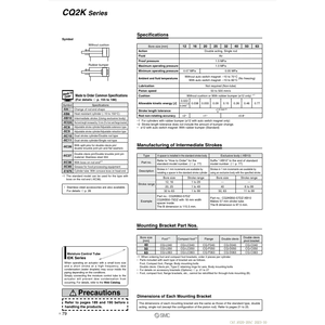 Cylindre compact SMC CQ2KB32-10DZ pièces pneumatiques - Product Image 2