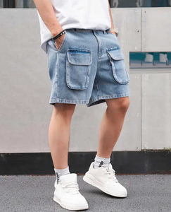 Short en jean droit mi-long pour homme, qualité supérieure, respirant, avec poches sur les deux côtés, idéal pour l'extérieur - Product Image 6