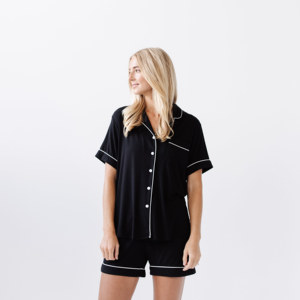 <span class=keywords><strong>Pigiama</strong></span> Estivo Trendy in <span class=keywords><strong>Viscosa</strong></span> di Bambù su Misura per Donna, Abbigliamento da Casa in Materiale Organico, Servizio di Campioni Personalizzati, Due Pezzi - Product Image 2