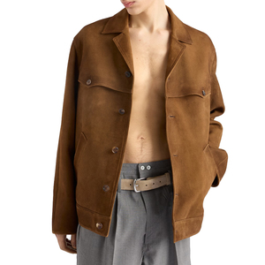 Custom Men's Cowhide Suede Bowling <b>Jacket</b> Luxury Vintage Leather <b>Jacket</b> OEM Private Label leather garments Manufacturer - Product Image 1