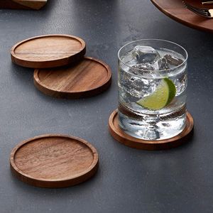 Juego de Posavasos Cuadrados de Madera, Portavasos de Madera Maciza Hechos a Mano para Restaurantes, Cafeterías, Hogares y Oficinas - Product Image 6