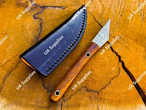 มีดพกพาอเนกประสงค์ EDC คุณภาพพรีเมียม ขนาด 2 นิ้ว ใบมีดดาบเหล็กดามัสกัส งานแฮนด์เมด คมกริบ ใช้ตัดกล่องได้ ถูกกฎหมาย เหมาะสำหรับงานไม้ DIY รับผลิตแบบ OEM - Product Image 4