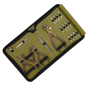 Wholesale Salon Hair Extension Tools <b>Set</b> Micro Ring Removal Plier Nano Bead Crimper Bead Opener Closer Tool Hair Parting Finger - Product Image 6