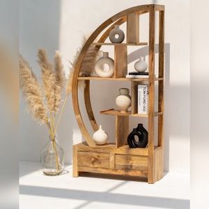 ชั้นวางของไม้มะม่วงทรงครึ่งวงกลม รุ่นวันดานา อัลติส เวนโต ดีไซน์ทันสมัยจากไม้เนื้อแข็ง - Product Image 3