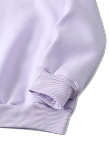 Sweat-shirt à col rond pour femme, couleur unie, 100% coton, tricoté, manches longues, longueur normale, haut décontracté d'automne - Product Image 6
