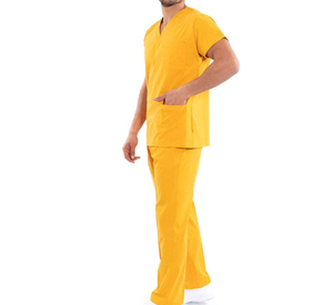 Best Quality Custom Logo DANZILO Men's <b>Scrub</b> Suits Sets Spandex/Cotton Solid Color Quick Dry Breathable <b>Plus</b> <b>Size</b> Hospital - Product Image 4