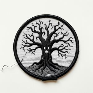 Patch thermocollant personnalisé œil vert avec cercle pupillaire effet goutte, badge brodé, style horreur gothique, broderie machine, applique à coudre - Product Image 5