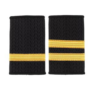 Top 1 Paire d'épaulettes et insignes d'épaule professionnels brodés en dentelle avec bande dorée 3D, OEM pour uniformes de personnel - Product Image 4