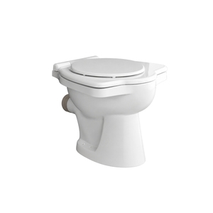Inodoro Moderno Redondo de Dos Piezas para Baño, Montado en el Suelo, con Sifón en P, Descarga por Gravedad, Vítreo, Fácil de Limpiar, de Angola - Product Image 1