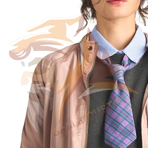OEM Custom <b>Women's</b> <b>Plus</b> <b>Size</b> Satin <b>Jacket</b> Long Sleeve Zip-Up Closure <b>Women</b> Satin <b>Jackets</b> For Online Sale - Product Image 4