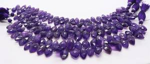 Perles d'améthyste africaine naturelle facettées en forme de marquise 6x11-8x13 MM, perles de pierres précieuses d'améthyste, perles d'améthyste violettes de 8 pouces pour bijoux - Product Image 4