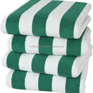 Toalla de playa de golf de algodón de rizo de gran tamaño para adultos teñido liso de rayas grandes conveniente para uso en golf o playa - Product Image 5