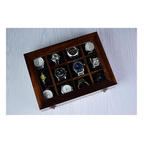 Caja de reloj de madera con diseño personalizado y logotipo nuevo para hombres y mujeres, estuche de lujo para colección de relojes con un precio increíble. - Product Image 1
