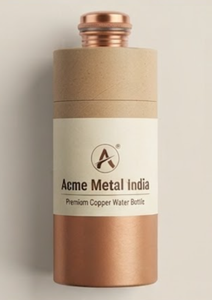 Classic Pure <b>Copper</b> Water <b>Bottle</b> Eco Friendly Wellness <b>Bottle</b> Premium Minimalist Design Ideal For Hydration Home Office Travel - Product Image 6