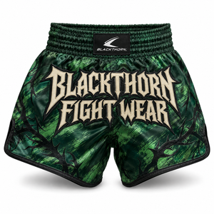 Shorts de sport Muay Thai MMA pour hommes, 100% polyester satiné, séchage rapide et respirant, fermeture à cordon, poches - Product Image 3