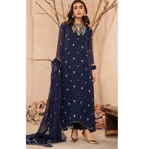 Salwar Kameez en Coton de Haute Qualité pour Femme Musulmane, Style Modeste et Formel, Toutes Saisons, Infroissable, Séchage Rapide, Idéal pour Fêtes, Mariages, Diwali et l'Aïd - Product Image 2