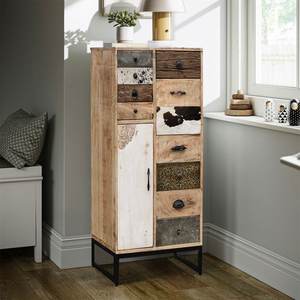 Cómoda de Almacenamiento con Cajones de Madera de Mango Sólida, Diseño Vintage Indio, Ajustable, Ecológica y Duradera, para Sala de Estar y Apartamento - Product Image 1