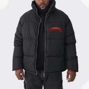 OEM Design Custom <b>Men</b> Outdoor Winter Cotton <b>Filled</b> Canvas Bomber <b>Jacket</b> with Hood Anti-Bacterial Front Logo - Product Image 2