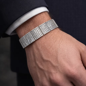 Bracelet jonc de luxe pavé de diamants en or 10K 14K, 6 carats, VS1 VS2, couleur H-I, style Iced Out, bijoux de créateur élégants pour femme, parfaits pour les soirées - Product Image 1