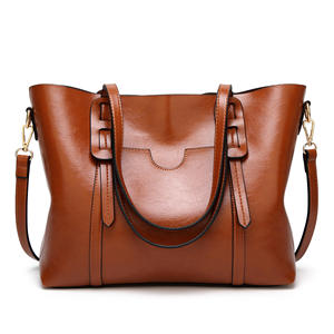 Sac à main en similicuir pour femme, grande capacité, fourre-tout élégant avec fermeture éclair et pompon, sac de shopping décontracté en matériau durable - Product Image 3