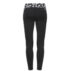 Pantalon d'équitation taille haute pour femme, longueur intégrale, noir avec imprimé cheval blanc, bande latérale, extensible dans quatre directions, vêtements d'équitation 2026 - Product Image 2