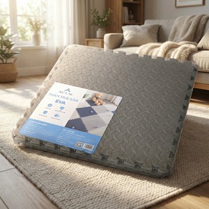 Tapete de Seguridad de Espuma EVA de 60x60cm x 10mm – Tapete de Juego Suave Encastrable para Jardín de Niños y Área de Juegos Infantiles - Product Image 1