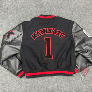 Chaqueta de Béisbol de Invierno Personalizada para Mujer, Abrigo Universitario de Lana con Patrón Bordado en Chenilla, Botones de Cuero Casuales, OEM - Product Image 2