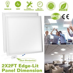 Pannello LED 48W 2x2FT 5800LM 7000K, Illuminazione a Soffitto Equivalente a 150W, Troffer Incassato con Bordo Luminoso per Uso Commerciale - Product Image 1