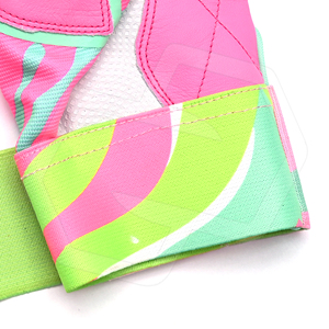 Gants de frappe de baseball en cuir rose et vert pour adultes, avec support de poignet et fermeture auto-agrippante, équipement d'équipe personnalisé - Product Image 5