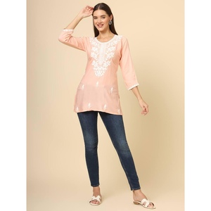 SALWAR FANCY EN RAYON AVEC DÉCORATIONS CHICKENKARI POUR FEMMES ADULTES AVEC IMPRESSION NUMÉRIQUE - Product Image 1