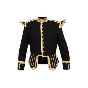 เสื้อแจ็คเก็ตดับเบิ้ลท์คุณภาพสูง 100% สำหรับมือกลองและนักเป่าแตร ดีไซน์ใหม่ล่าสุด คอตั้ง ทรงสวย ลายตัวอักษร - Product Image 2