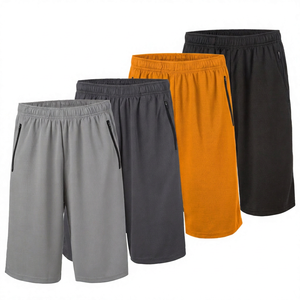 Shorts formels pour hommes en polyester respirant et écologique, à séchage rapide, avec poches et taille élastique – Gris, bleu, noir - Product Image 5