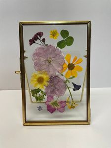 Wholesale Vintage Brass Metal Hanging <b>Double</b> Glass <b>Photo</b> <b>Frame</b> Pressed Flower Specimen <b>Frame</b> Home Decor Picture <b>Frame</b> Display - Product Image 2