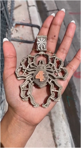 Oferta Especial: Joyería Hip Hop de Plata Esterlina 925 al por Mayor de Fábrica, Colgante de Araña con Moissanita que Pasa el Test de Diamante - Product Image 2