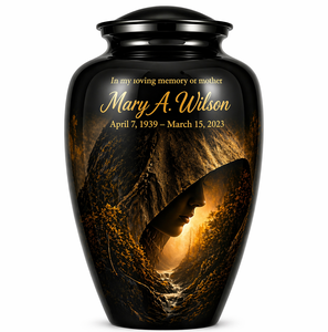 โกศบรรจุอัฐิสำหรับผู้ใหญ่ ลายภาพครอบครัวโบราณสวยงาม พร้อมสติกเกอร์เคลือบเงา สำหรับงานศพและเก็บอัฐิ - Product Image 6