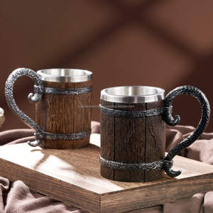 Nouvelles tasses en bois Pure Beer Cup Hammer Point pour ustensiles de cuisine et restaurants et utilisation à la main à vendre - Product Image 1