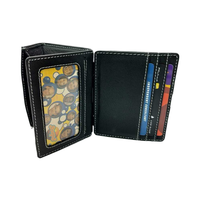 Wriza Dompet Ajaib Kulit Asli Mewah RFID Blocking Minimalis SlimCard Holder Compact ElasticBand Cash Clutch Bifold MiniCase