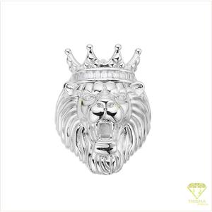 Bague en moissanite et diamant en argent sterling 925, style couronne royale, bijou statement pour homme - Product Image 5