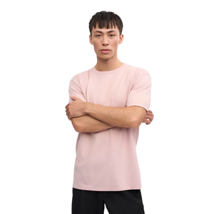 T-shirt uni à col rond et manches courtes pour homme, coupe droite classique, jersey décontracté, personnalisable, fabrication OEM, vente en gros, directement de l'usine. - Product Image 5