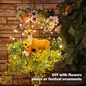 Set di 2 Luci Natalizie a Sfera Pieghevoli in Metallo da 13 e 11 Pollici, Impermeabili, 8 Modalità, Timer, Collegabili, per Albero di Natale e Capodanno - Product Image 2