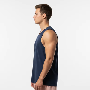 Nouveau débardeur pour homme, coupe musclée, polyester/coton, écologique, respirant, séchage rapide, anti-UV, vêtements de sport personnalisables, musculation - Product Image 6