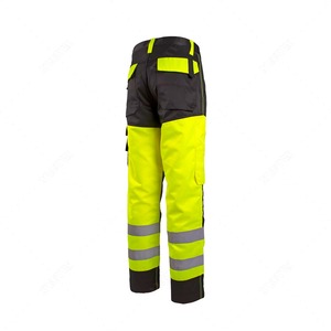 Pantalon de travail unisexe personnalisé, style cargo, pour la construction et le soudage, avec bande réfléchissante, extensible, vente en gros, service OEM - Product Image 2